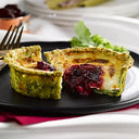 Brie & Beetroot Chutney Tart in Kale Pastry (Case of 12)