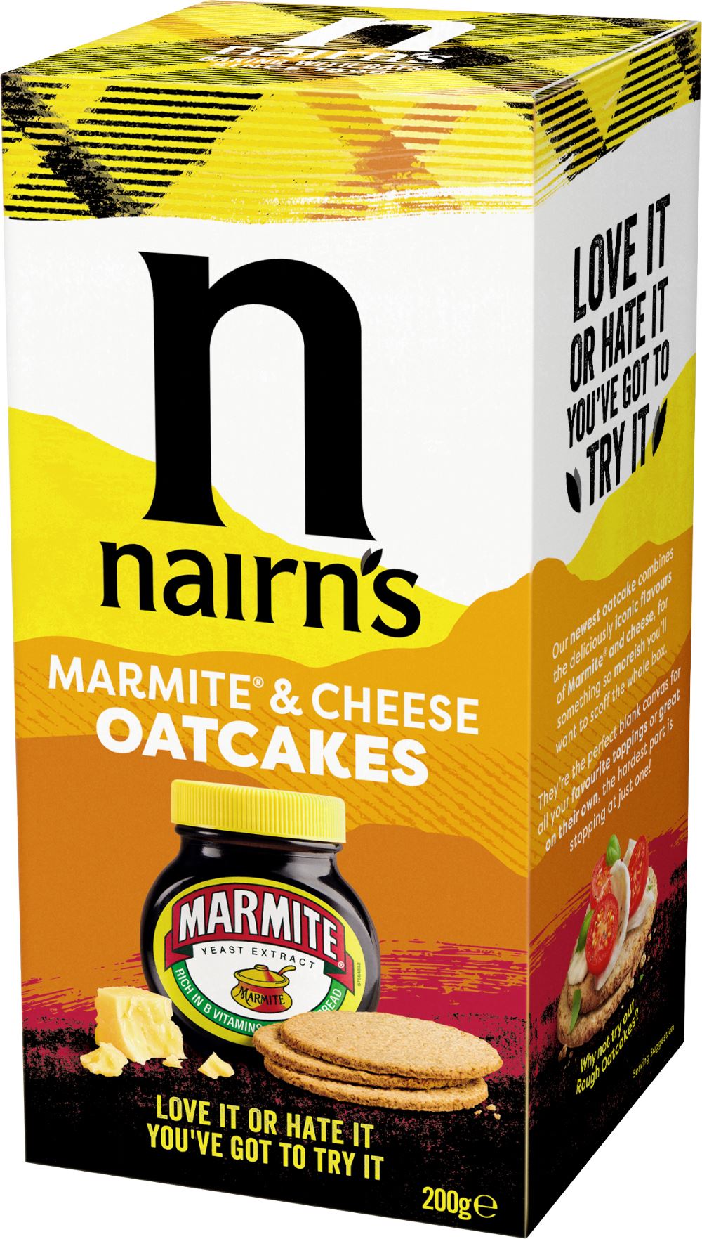 NAIRN'S Marmite & Cheese Oatcakes 200g - 1 Case