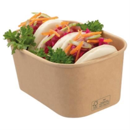 Kraft Rectangular Food Bowl 34oz