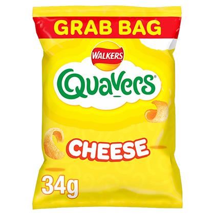 Walkers Quavers Cheese Snack Crisps 34g