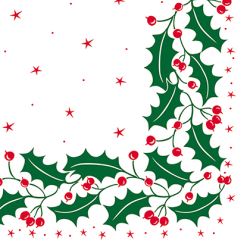 Holly & Berry Napkin 40cm 2ply