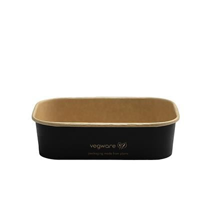 Black Rectangular Container 16oz (Case of 1)