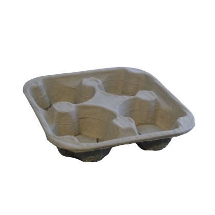 Moulded Fibre 4 Cup Carrier (Case of 1)