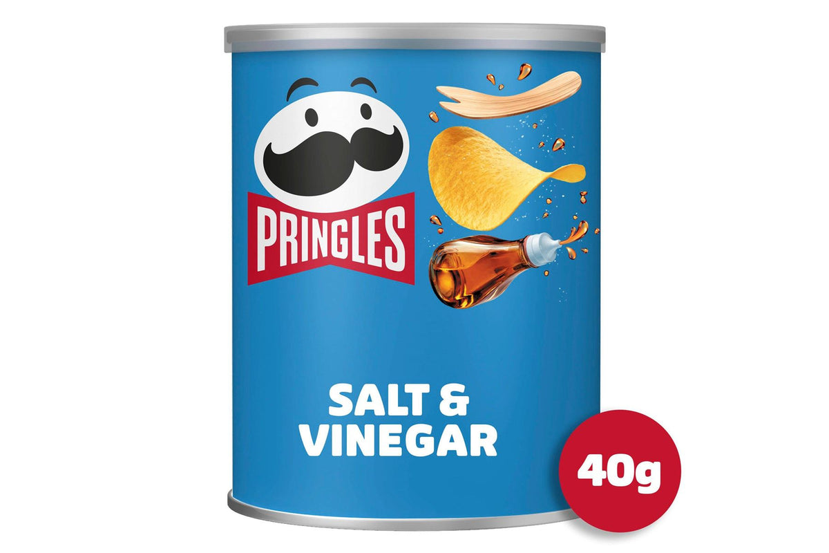 Pringles Salt & Vinegar Snacking Crisps 12 x 40g