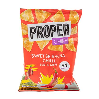 Properchips Sweet Sriracha & Chilli Lentil Chips 20g (Case of 24)