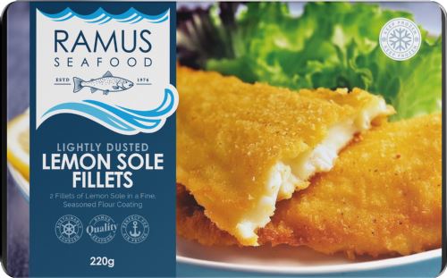 RAMUS SEAFOOD Dusted Lemon Sole Fillets 240g