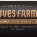 DOVES FARM Organic Wholemeal Digestive Biscuits 200g - 1 Case