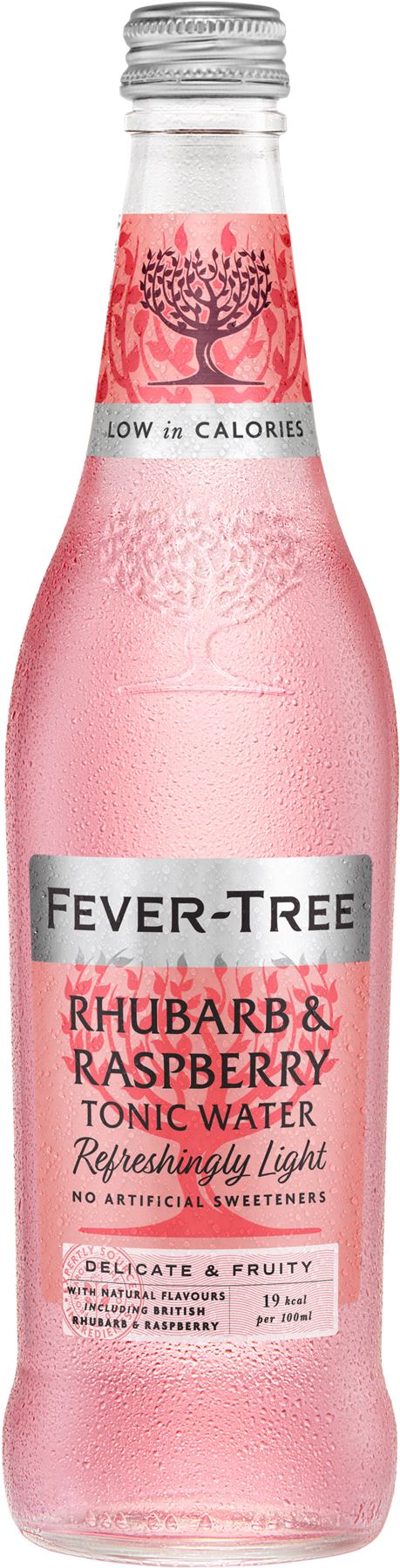FEVER-TREE Refreshingly Light Sweet Rhubarb & Raspberry Tonic Water 500ml - 1 Case