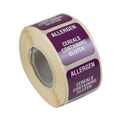 Gluten Allergen Warning Label