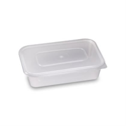 Plastic Microwaveable Container & Lid 500ml (Case of 1)