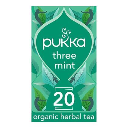 Pukka Tea Three Mint Enveloped Tea Bags (Case of 4)