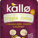 KALLO Lentil & Pea Veggie Cakes - Caramelised Onion Chutney 122g