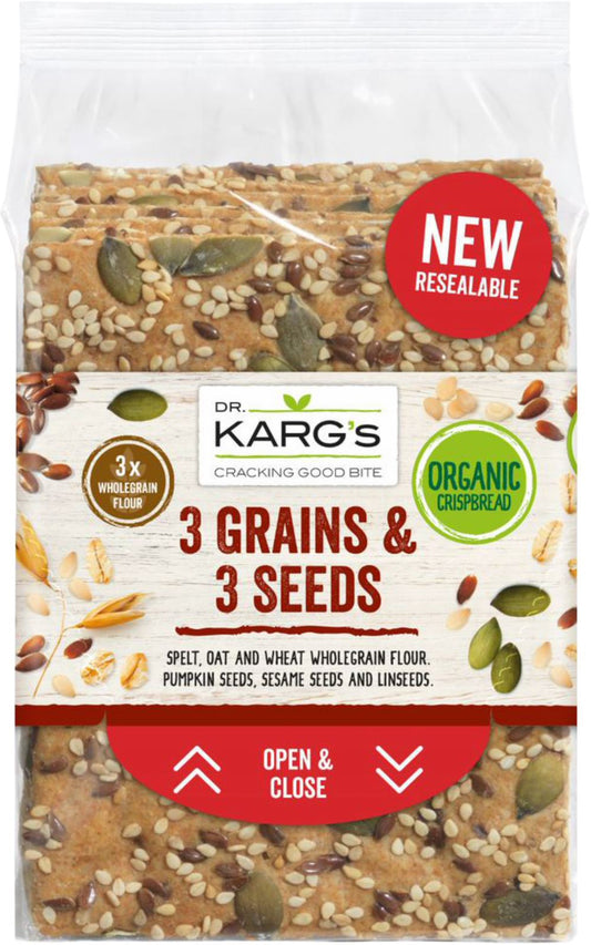 DR. KARG'S 3 Grains & 3 Seeds Crispbread 200g - 1 Case