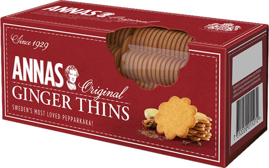 ANNAS Ginger Thins 150g - 1 Case