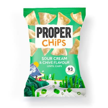 Properchips Sour Cream & Chive Lentil Chips 20g (Case of 24)