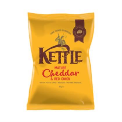 KETTLE Chips Mature Cheddar & Red Onion Crisps