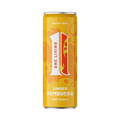 One Living Ginger with Turmeric Kombucha can (Case of 12)