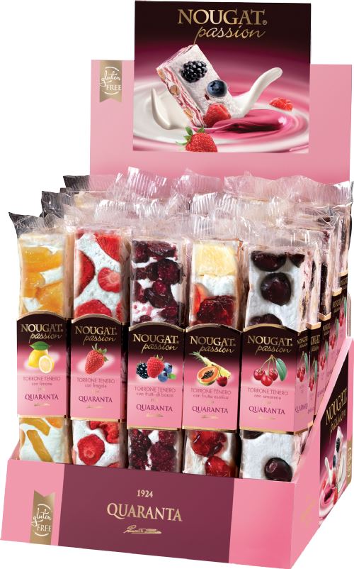 QUARANTA Soft Nougat Crème Bars - Summer Fruits Selection 100g