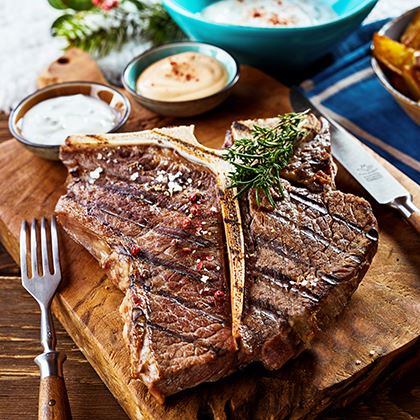 T-Bone Steak Red Tractor - order to be placed by 2pm Mon to Fri for next delivery day (Case of 1)