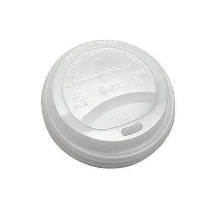 Hot Cup CPLA Lid Fits 8oz Cup