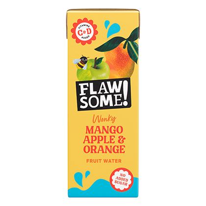 Flawsome! Apple Mango & Orange Wonky Fruit Water Carton (Case of 27)