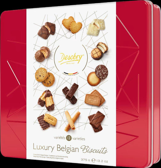 DESOBRY Luxury Belgian Biscuit Selection - Tin 375g