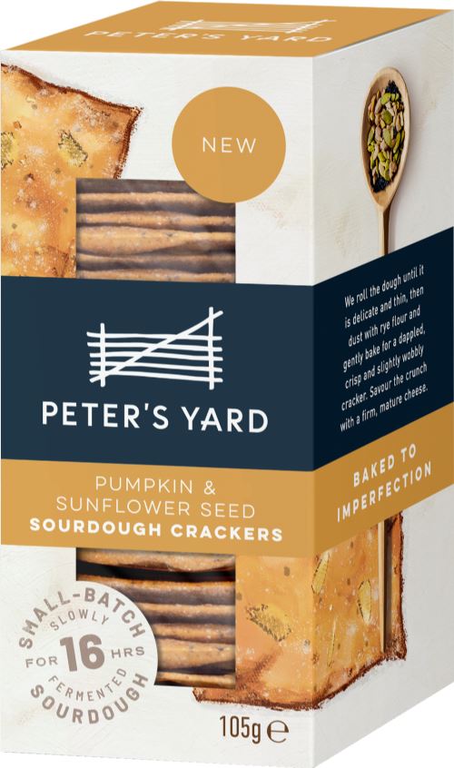 PETER'S YARD Pumpkin & Sunflower Seed Sourdough Crackers 105g