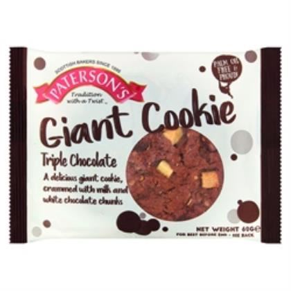 Paterson's Triple Chocolate Giant Cookie (Case of 18)