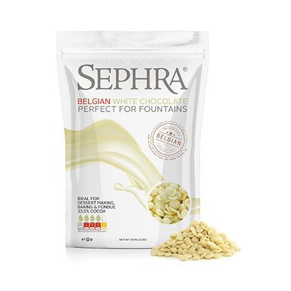 Sephra Luxury Belgian White Chocolate Callets (Case of 8)