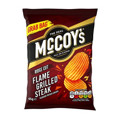 McCoy's Flame Grilled Steak Grab Bag Crisps 45G