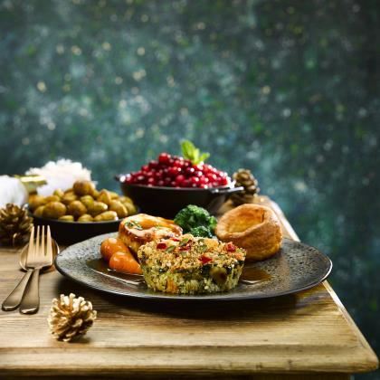 Gluten Free Butternut Kale and Apricot Vegan Roast