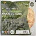 LEICESTER BAKERY 3 Flame Baked Garlic & Coriander Naan Breads