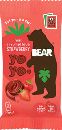 BEAR Yoyos Pure Fruit - Strawberry 20g (Case of 18)