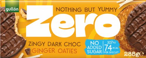 GULLON Zero - No Added Sugar Zingy Dark Choc Ginger Oaties 285g