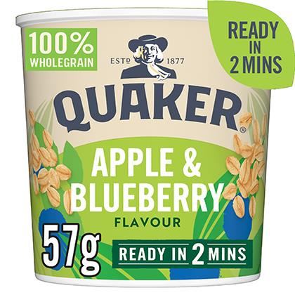 Quaker Oat So Simple Apple & Blueberry Porridge Pot 57g (Case of 8)