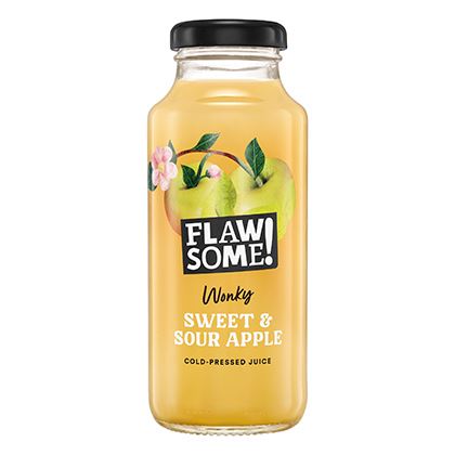 Flawsome! Sweet & Sour Apple cold-pressed juice Glass