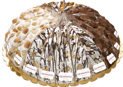 QUARANTA Four Chocolate Crèmes Soft Nougat Cake (individually wrapped slices) 165g