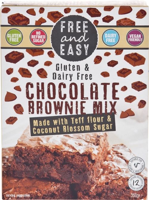 FREE AND EASY Chocolate Brownie Mix 350g (Case of 4)