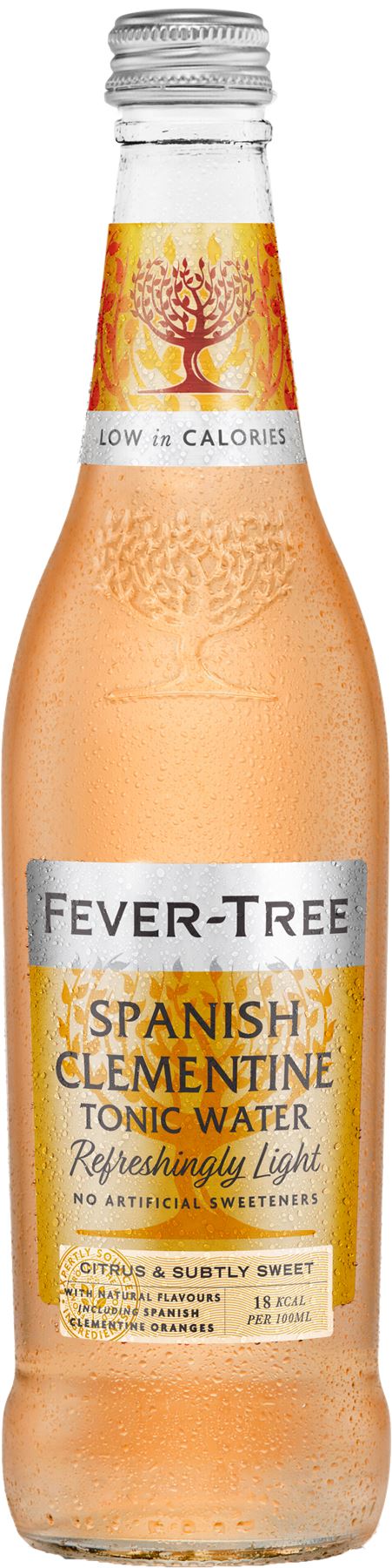 FEVER-TREE Refreshingly Light Spanish Clementine Tonic Water 500ml - 1 Case