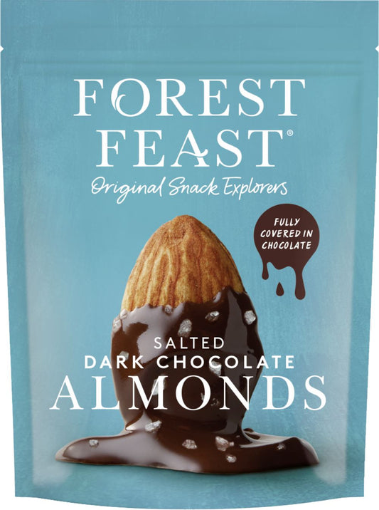 FOREST FEAST Salted Dark Chocolate Almonds 120g - 1 Case