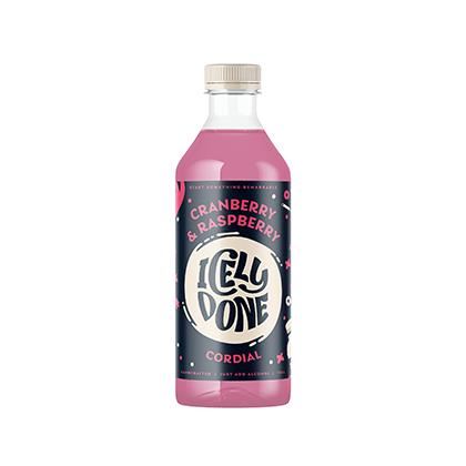 Icely Done Cranberry & Raspberry Cordial 0% Alcohol