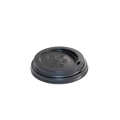 Hot Cup CPLA Black Lid 12-16oz