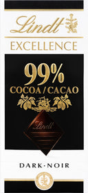 LINDT Excellence Dark 99% Cocoa Bar 50g (Case of 18)
