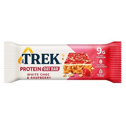 TREK White Chocolate & Raspberry Protein Flapjack 50g