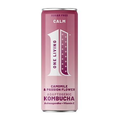 One Living Calm Camomile & Passion Flower Adaptogenic Kombucha can (Case of 12)