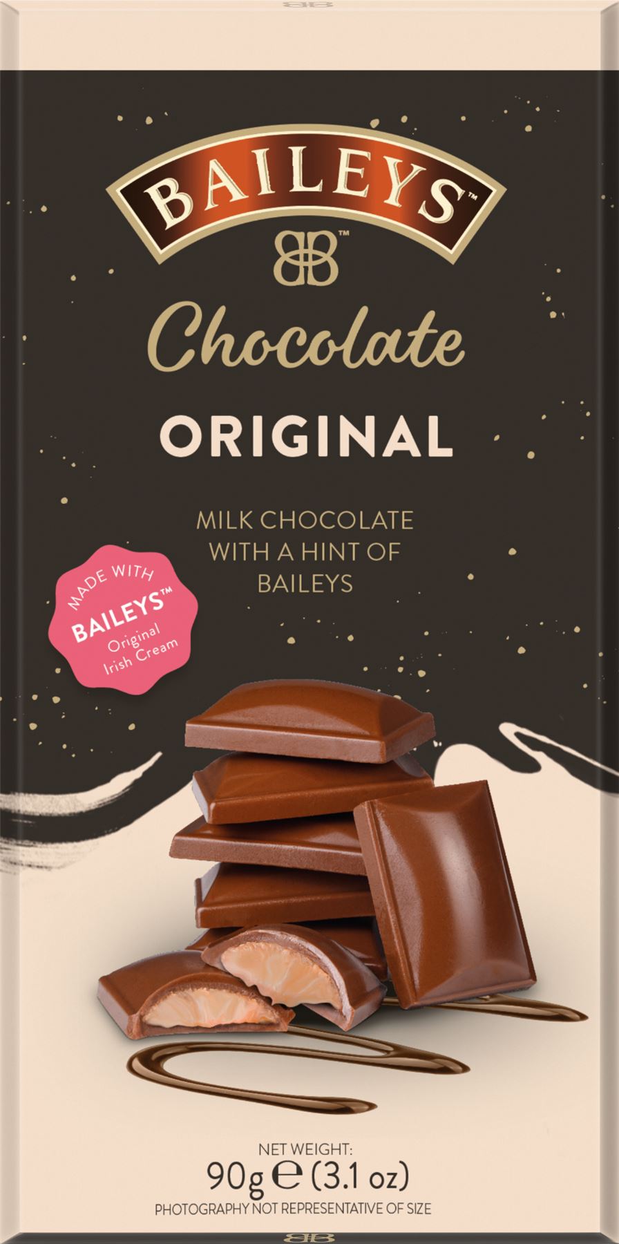 BAILEYS Milk Chocolate Truffle Bar 90g - 1 Case