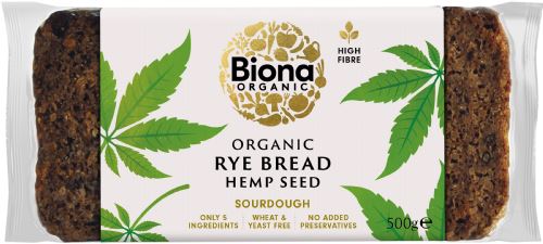 BIONA Organic Rye & Hemp Seed Bread 500g