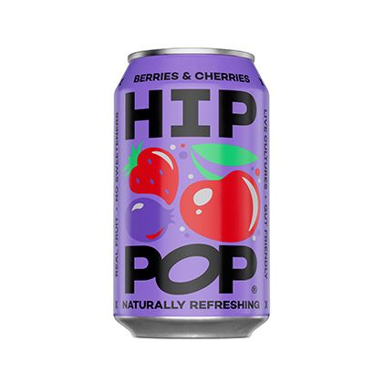Hip Pop Berries & Cherries Soda Can